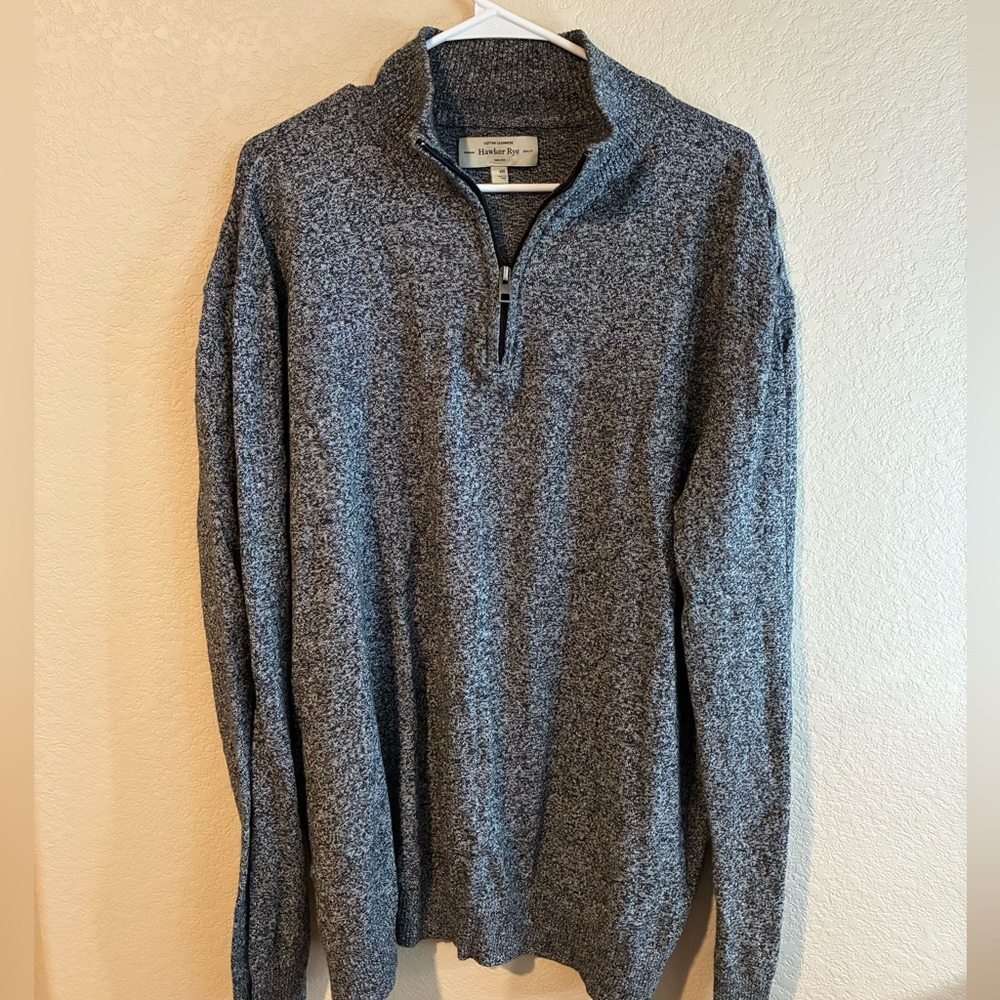 Men's Heather Gray Zip-Up Sweater